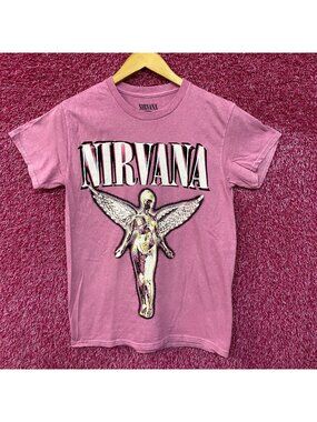 Nirvana In Utero Live 93 Rock Tour Dates Grunge Band Tee S